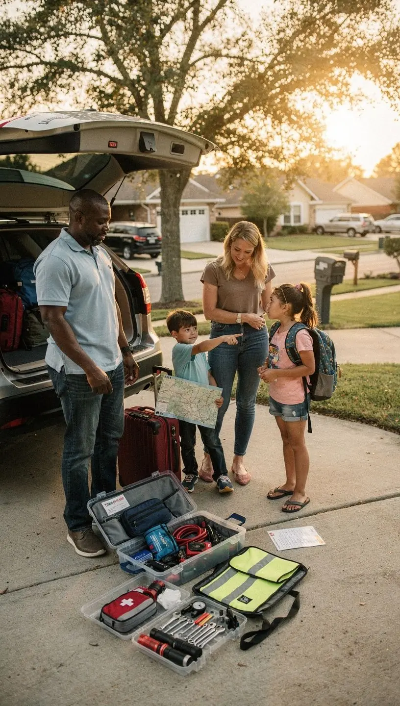 Zestaw awaryjny do kontaktu w sytuacjach kryzysowych związanych z ubezpieczeniem samochodowym.